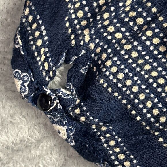 Apollo Artsy Flowy Boho Embroidered Womens Shirt Top Y2K Sz M Peasant Gypsy - Picture 13 of 14